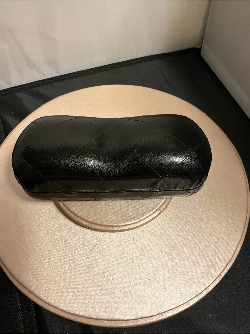 CHANEL Black Quilted Leather Sunglasses Case